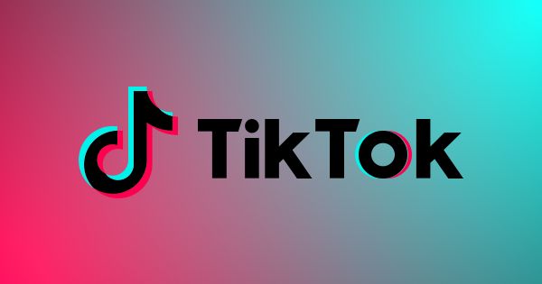TikTok logo on a coloured background.
